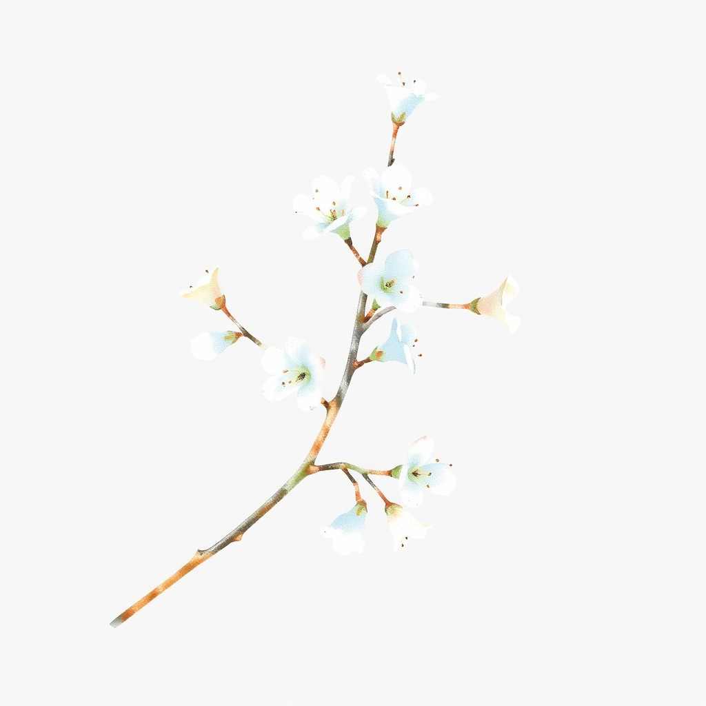 Delicate eucalyptus branch watercolor design